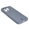 Etui Bizon Case Silicone do iPhone 15 Pro, szare