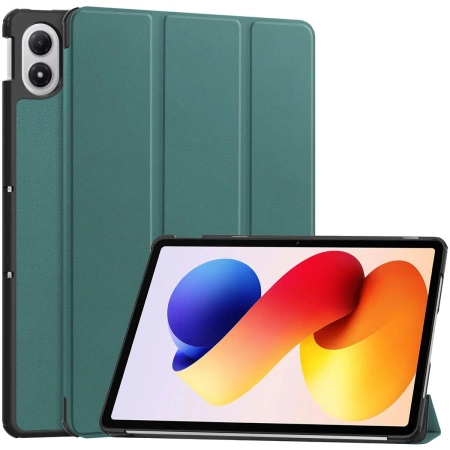 Etui z klapką Bizon Case Tab Croc do Xiaomi Redmi Pad 2 Pro, ciemnozielone