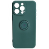 Etui Bizon Case Silicone Ring Sq do iPhone 15 Pro Max, ciemnozielone
