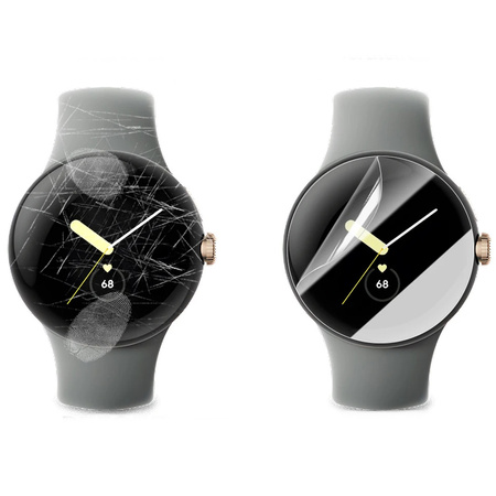 Folia hydrożelowa na ekran Bizon Glass Watch Hydrogel Duo do Google Pixel Watch 3 45 mm, 2 sztuki