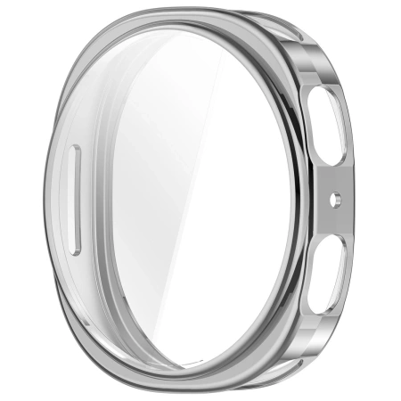 Etui z osłoną ekranu Bizon Case Watch Felipe do Galaxy Watch 8 40 mm, srebrne