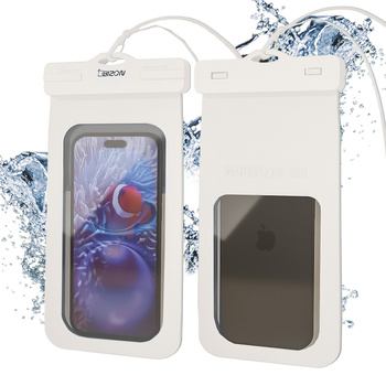 Etui wodoszczelne Bizon Case Hydrowrap, 2 sztuki, ecru