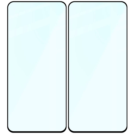 Szkło hartowane Bizon Glass Edge Duo do Xiaomi 13T Pro / 13T, czarna ramka, 2 sztuki