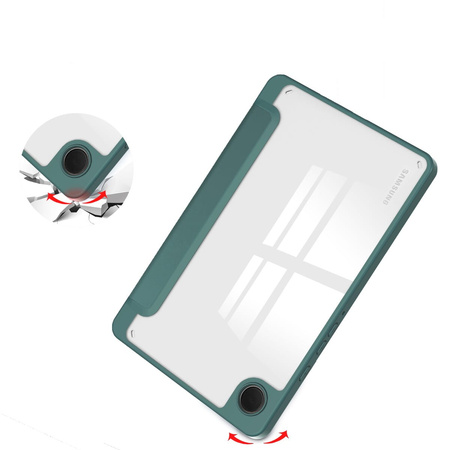 Etui Bizon Case Tab Clear Matt do Samsung Galaxy Tab A9, ciemnozielone