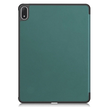 Etui z klapką Bizon Case Tab Croc do OnePlus Pad 3 / 2 Pro / OPPO Pad 4 / 4 Pro, ciemnozielone