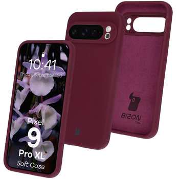 Silikonowe etui Bizon Soft Case do Google Pixel 9 Pro XL, ciemnofioletowe