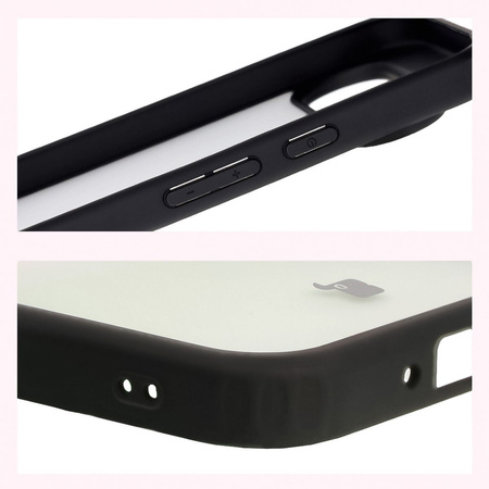 Etui Bizon Case Angelo do Google Pixel 9 / 9 Pro, półprzezroczyste z czarną ramką