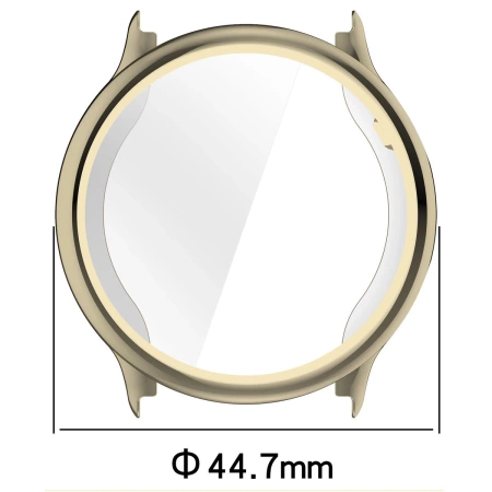 Etui z osłoną ekranu Bizon Case Watch Felipe do Garmin Vivoactive 6, złote