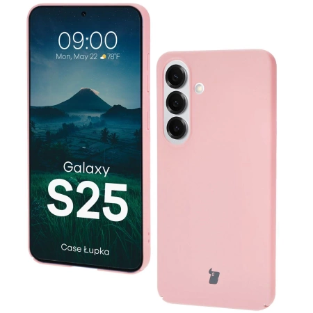Etui Bizon Case Łupka do Galaxy S25, różowe