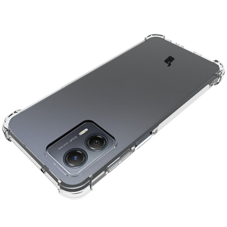 Etui + 2x szkło + obiektyw Bizon Case Clear Pack do Motorola Moto G53 5G, przezroczyste