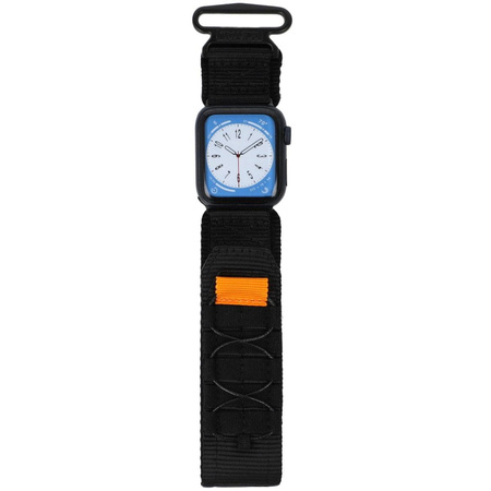 Sportowy pasek do zegarka Bizon Strap Watch Adventure do Apple Watch 38/40/41/42 mm, czarny