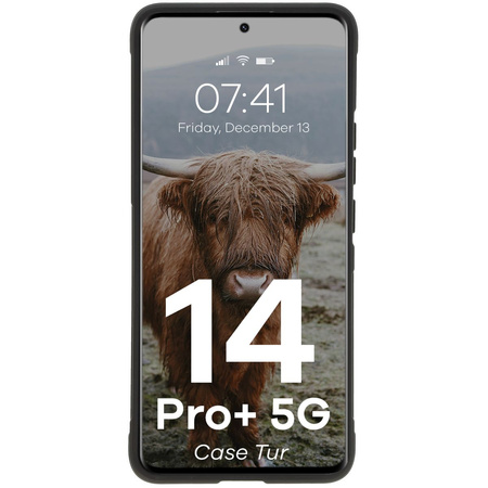 Pancerne etui Bizon Case Tur do Xiaomi Redmi Note 14 Pro Plus 5G, czarne