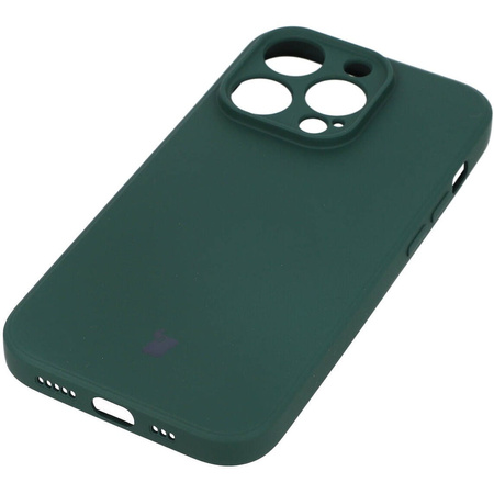 Etui Bizon Case Silicone do iPhone 14 Pro, ciemnozielone