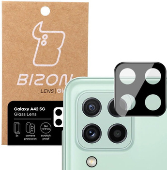 Szkło na aparat Bizon Glass Silk Lens dla Galaxy A42 5G, 2 sztuki