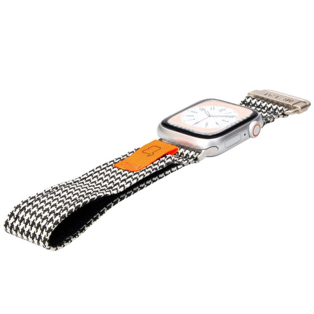 Pasek Bizon Strap Watch Urban do Apple Watch 38/40/41/42 mm, czarno-biała pepitka