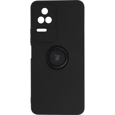 Etui Bizon Case Silicone Ring Sq do Xiaomi Poco F4, czarne
