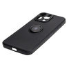Etui Bizon Case Silicone Ring Sq do iPhone 15 Pro Max, czarne