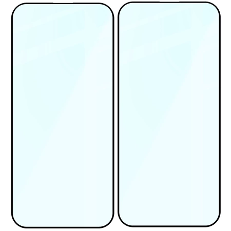Szkło hartowane Bizon Glass Edge Duo do iPhone 16 Pro Max, czarna ramka, 2 sztuki