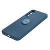 Etui Bizon Case Silicone Ring Sq do Galaxy A34 5G, granatowe
