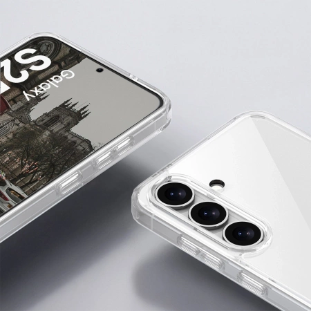 Etui Bizon Case Halo do Galaxy S25 Plus, przezroczyste