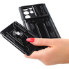 Etui Bizon Case Camshield Card Slot Ring do Galaxy S22 Ultra, czarne