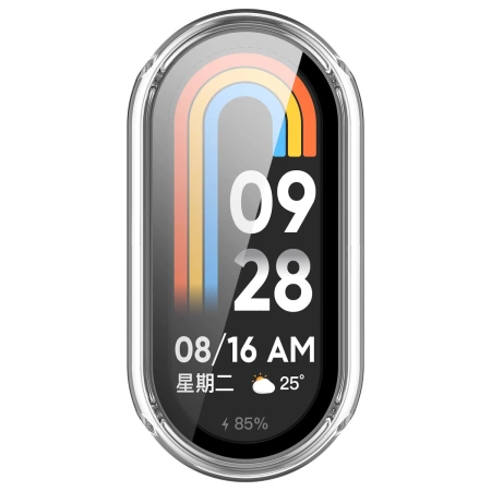 Etui ze szkłem do zegarka Bizon Case+Glass Watch do Xiaomi Smart Band 10, przeźroczyste