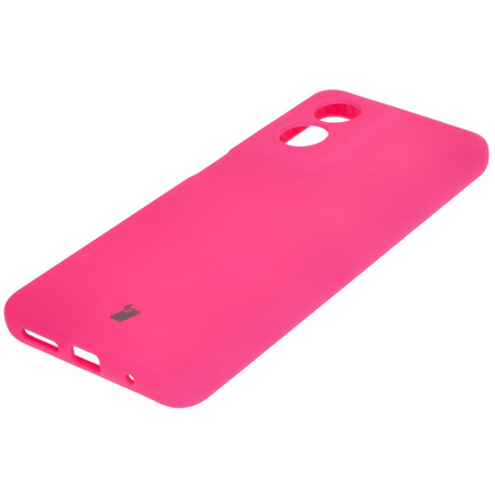 Silikonowe etui Bizon Soft Case do Motorola Moto G04, neonowo-różowe