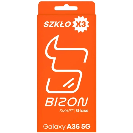 Szkło ochronne 2.5D Bizon Smart Glass do Galaxy A36 5G, 3 sztuki