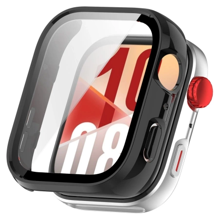 Etui ze szkłem do zegarka Bizon Case+Glass Watch do Huawei Watch Fit 4, czarne