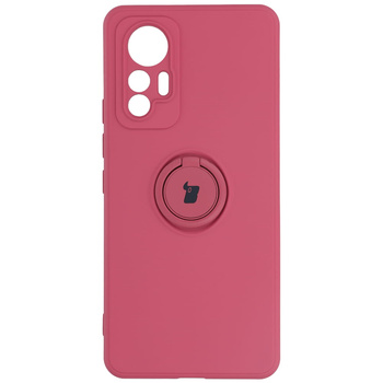 Etui Bizon Case Silicone Ring do Xiaomi 12 Lite, brudny róż