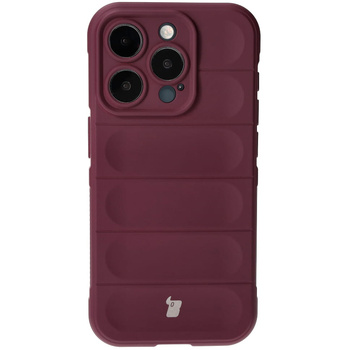 Pancerne etui Bizon Case Tur do iPhone 15 Pro, burgundowe