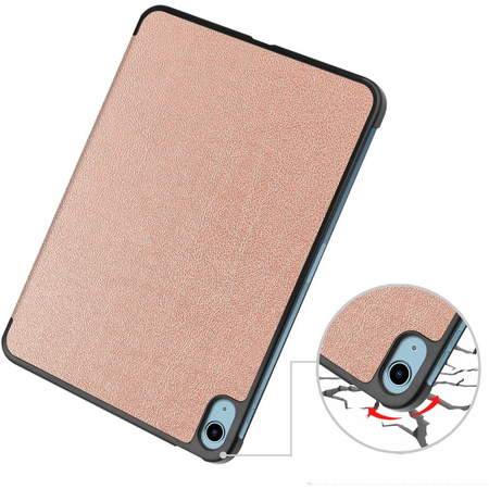 Etui Bizon Case Tab Croc do  iPad 11 / 10 gen. 2025 / 2022, różowozłote