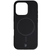 Silikonowe etui z pierścieniem magnetycznym Bizon Soft Case Magnetic do iPhone 16 Pro, czarne
