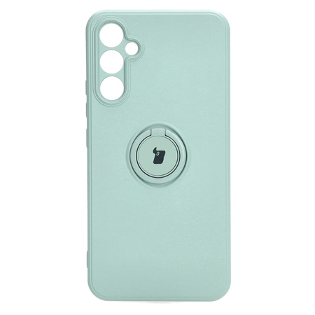 Etui Bizon Case Silicone Ring Sq do Galaxy A34 5G, turkusowe