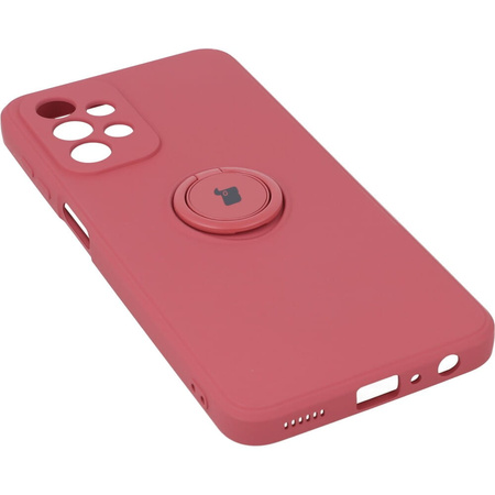 Etui Bizon Case Silicone Ring do Galaxy A23 5G / 4G, brudny róż