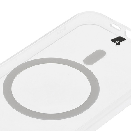 Etui z pierścieniem magnetycznym Bizon Case CrystalO do iPhone 16e, przezroczyste