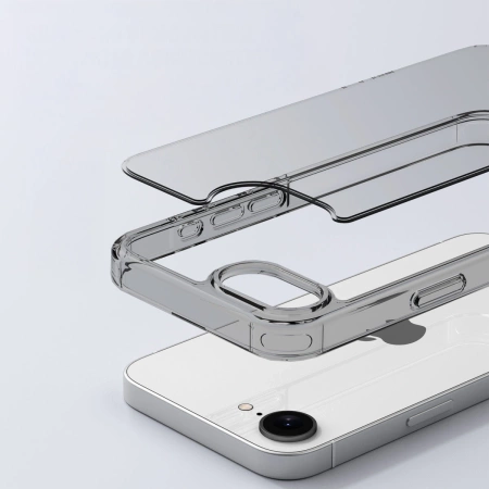 Etui Bizon Case Halo do iPhone 16e, przydymione-czarne