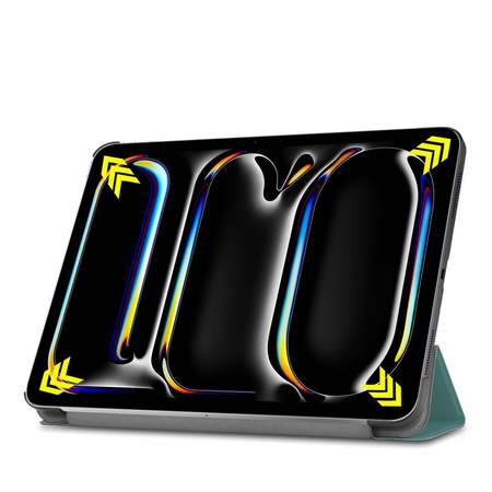 Etui Bizon Case Tab Croc do iPad Pro 11" 2025 / 2024, ciemnozielone