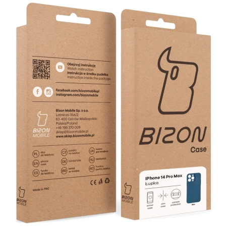 Etui Bizon Case Łupka do iPhone 14 Pro Max, niebieskie