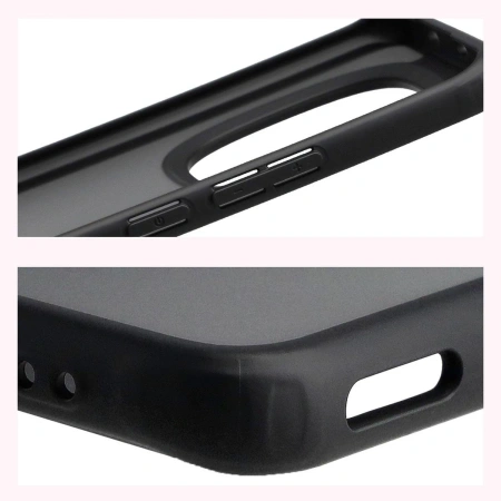 Etui Bizon Case Angelo do Xiaomi Redmi Note 15 / POCO M8 5G, przydymione z czarną ramką