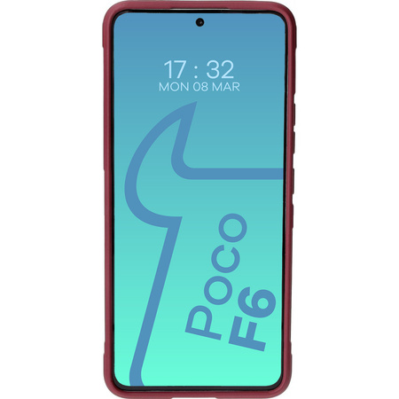 Pancerne etui Bizon Case Tur do Xiaomi Poco F6, burgundowe