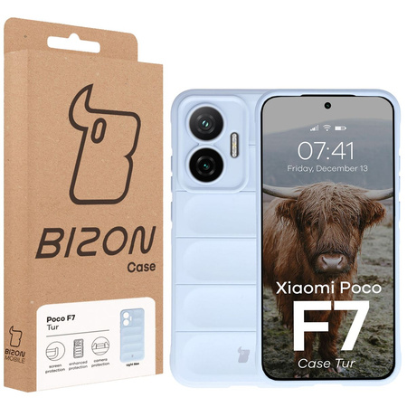 Pancerne etui Bizon Case Tur do Xiaomi POCO F7, jasnoniebieskie