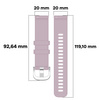 Pasek Bizon Strap Watch Silicone Pro do Garmin Vivoactive 5, jasnofioletowy