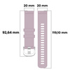 Pasek silikonowy do smartwatcha, Bizon Strap Watch Silicone Pro T, Quick Release 20 mm, jasnofioletowy