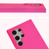 Silikonowe etui Bizon Soft Case do Galaxy S24 Ultra, neonowo-różowe