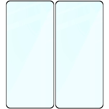 Szkło hartowane Bizon Glass Edge Duo do Xiaomi POCO X6 / M6 Pro 4G / Redmi Note 13 5G / 13 Pro 4G/5G, czarna ramka, 2 sztuki