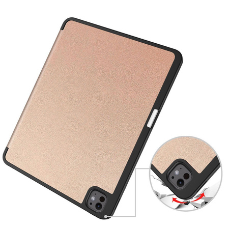 Etui Bizon Case Tab Lizard do iPad Pro 13" 2025 / 2024, różowozłote