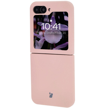 Silikonowe etui Bizon Soft Case do Galaxy Z Flip7 FE / Z Flip6, jasnoróżowe
