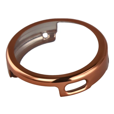Etui z osłoną ekranu Bizon Case Watch Felipe do Xiaomi Watch S4 41 mm, różowozłote