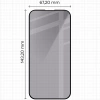 Prywatyzujące szkło hartowane Bizon Glass Edge Shadow Duo do iPhone 15 Pro, przyciemniane z czarną ramką, 2 sztuki